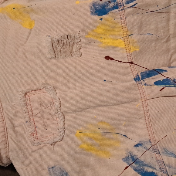 1 medium left 😁New boutique Pol distressed hem twill jacket - Picture 16 of 17